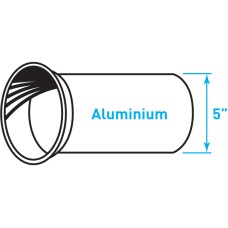 Truck Exhaust 20º Plain Lipped Flange, Aluminized Steel - 5" Diameter